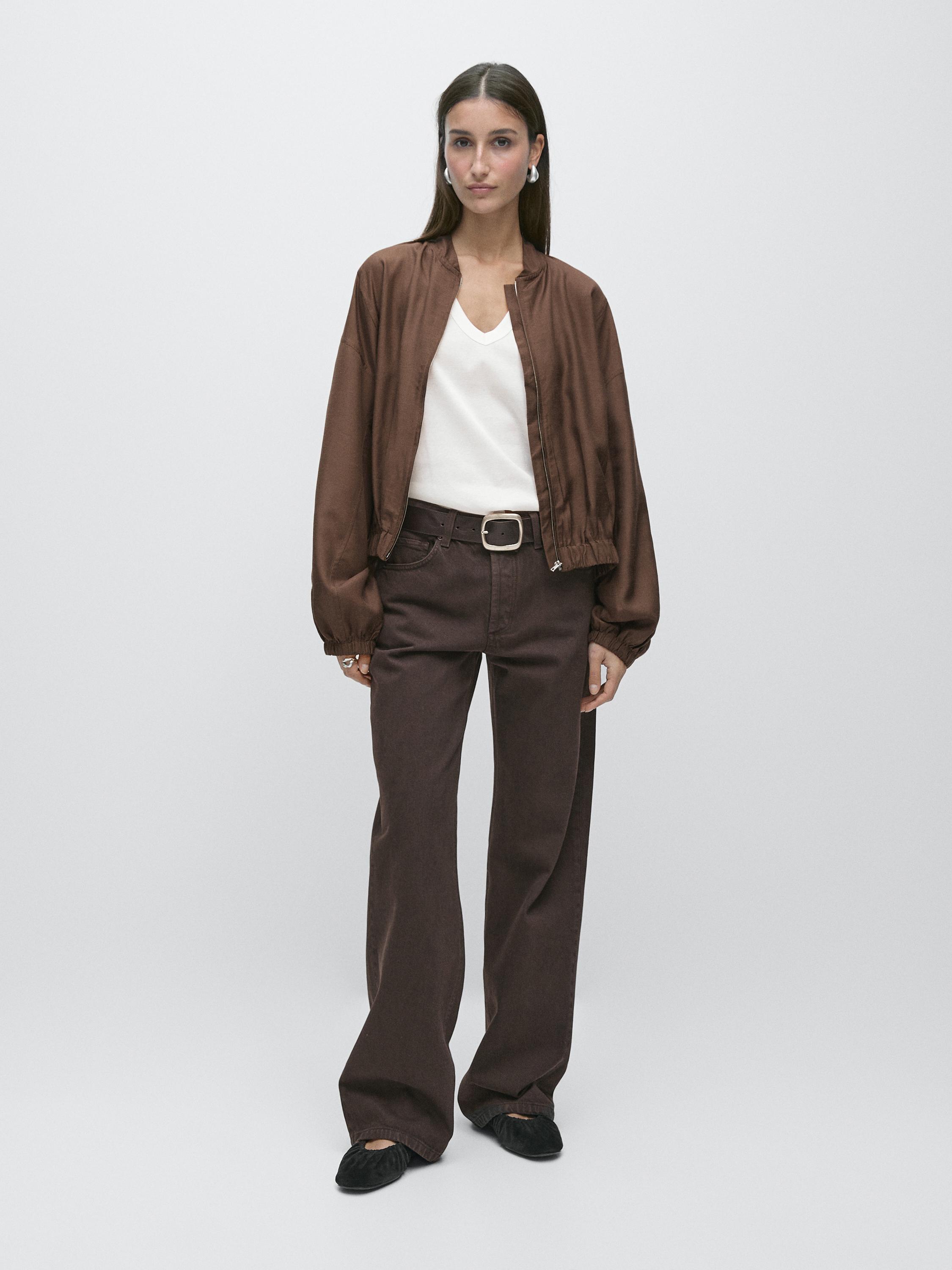 Flowing bomber jacket